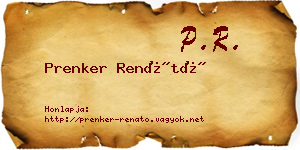Prenker Renátó névjegykártya