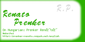 renato prenker business card